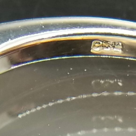 925 Sterling Silver Genuine Mystic Fire Topaz Oval Cut & White Topaz Size 9 NWT - Picture 3 of 12